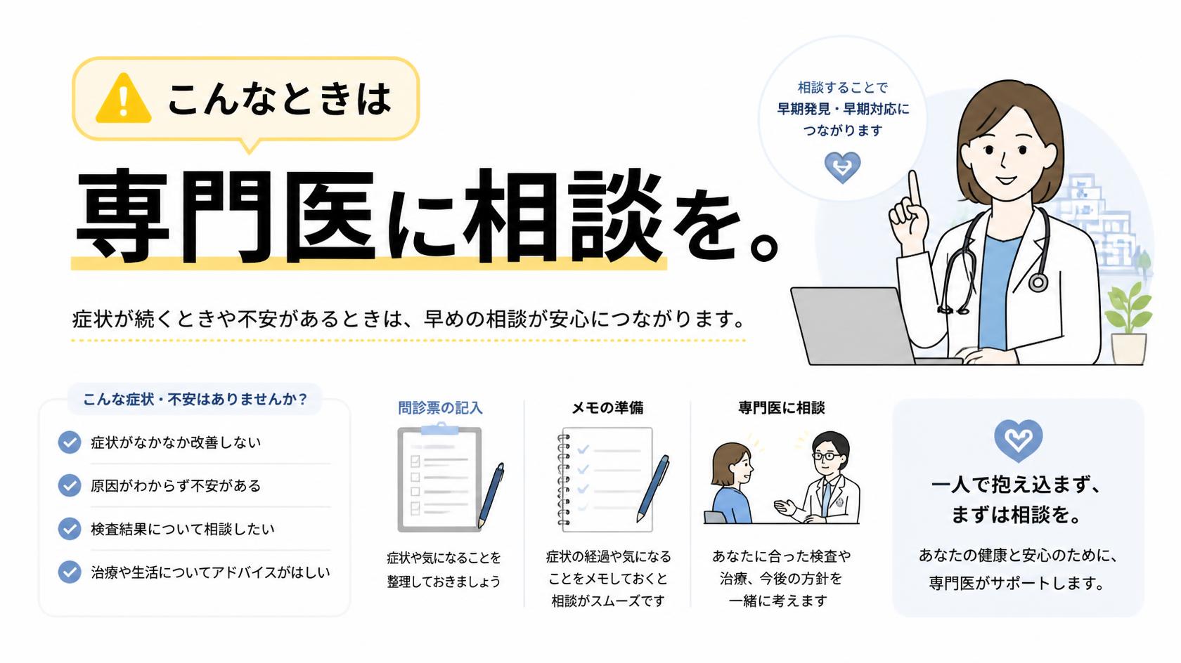 こんなときは専門機関に相談しよう