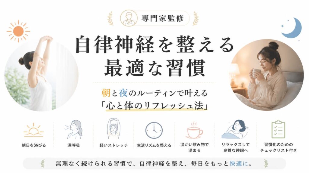 【専門家監修】自律神経を整える最強の習慣｜朝夜ルーティンで“心も体もスッキリ”整う方法