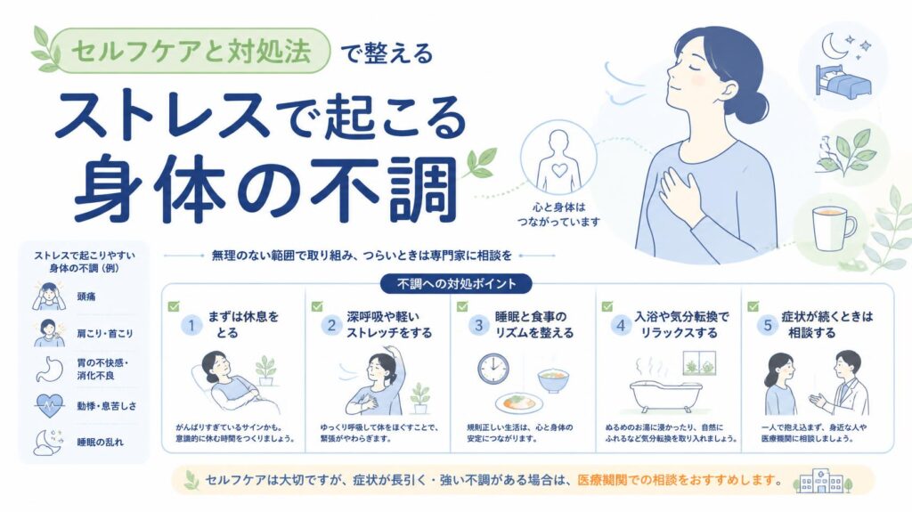 ストレスによる身体症状へのセルフケア・対処法
