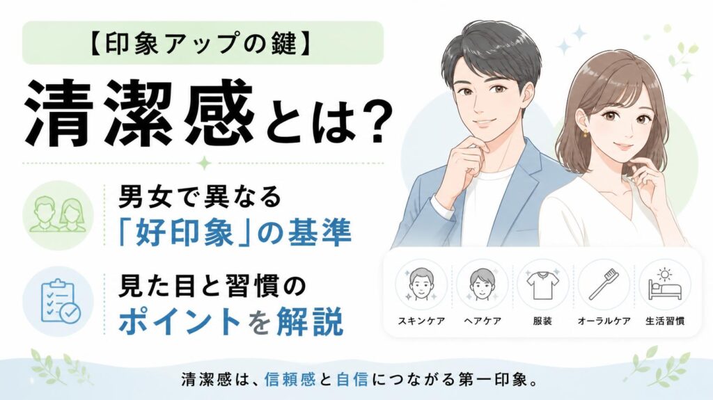 【印象アップの鍵】清潔感とは何か？男女で違う“好印象”の基準と見た目・習慣のポイント