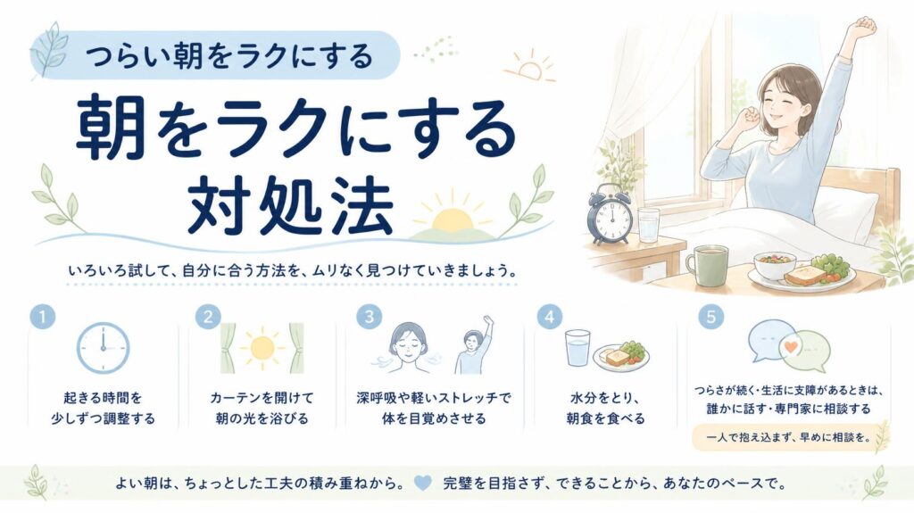 つらい朝をラクにする対処法