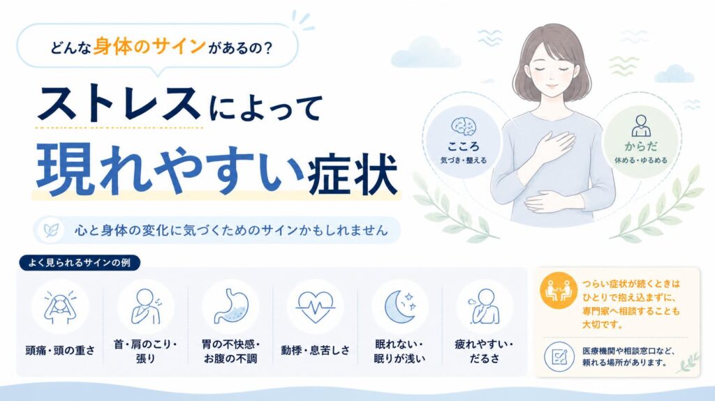 ストレスで現れやすい身体症状とは?