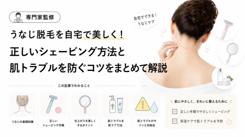【専門家監修】うなじの産毛処理を自宅でキレイに!正しい剃り方&肌荒れ防止のコツまとめ