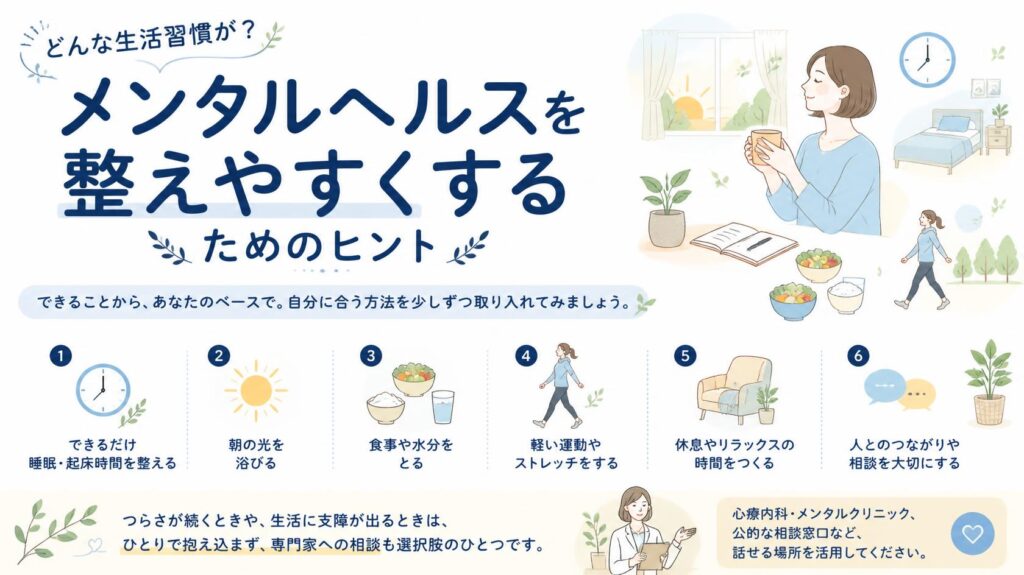 メンタルを整えやすくする生活習慣とは?