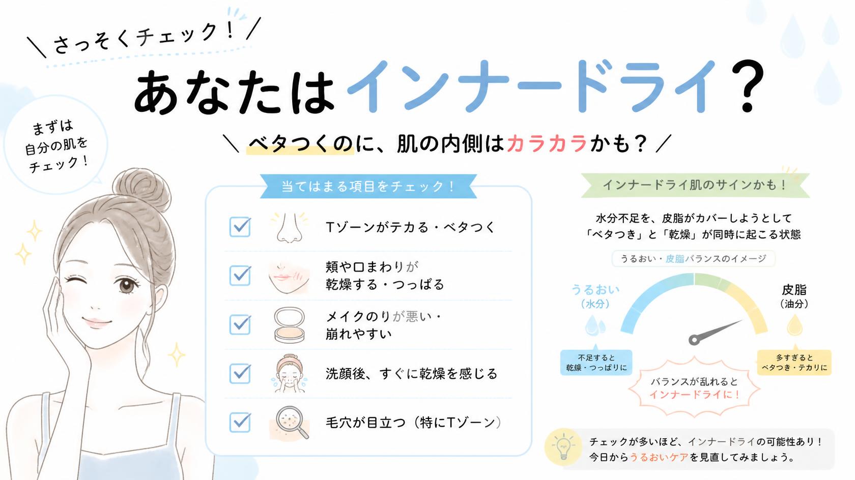 チェックしよう!あなたの肌はインナードライ?