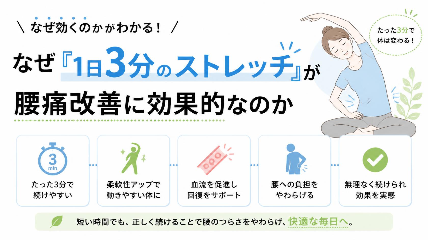 腰痛改善には「1日3分のストレッチ」が効く理由