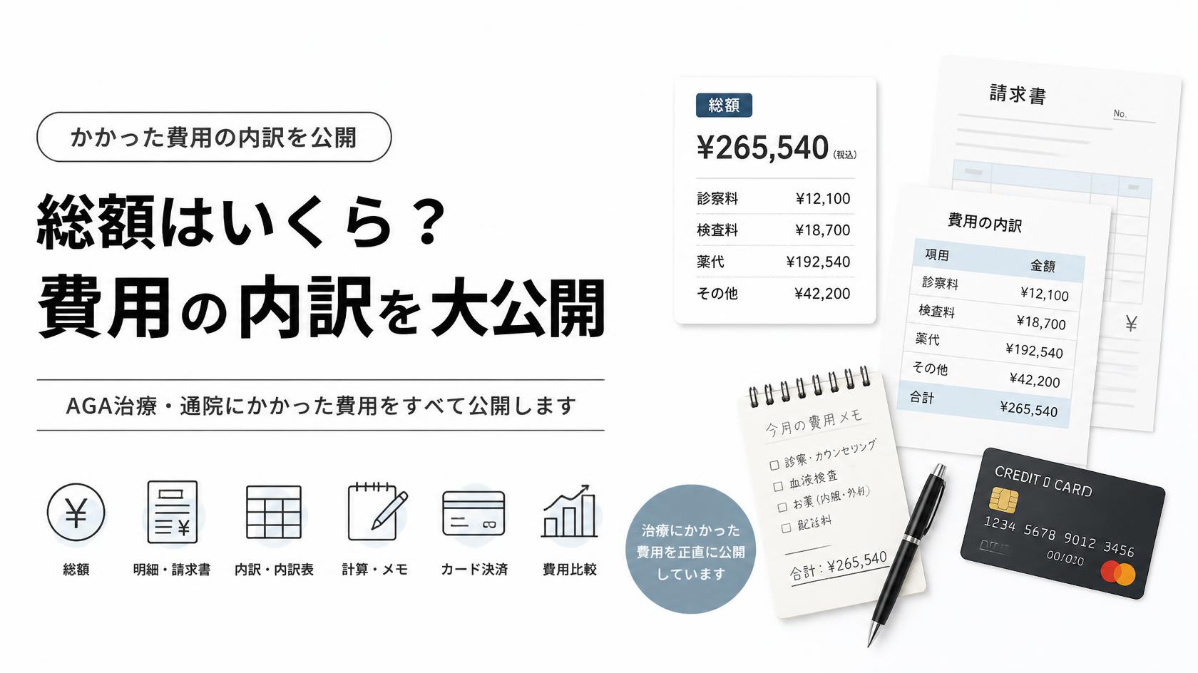 かかった費用の詳細｜総額はいくら？内訳も公開