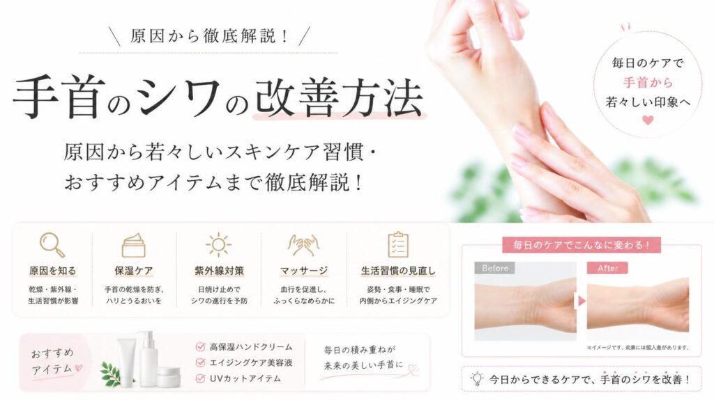 手首のシワを改善する方法|原因から若見えケア習慣・おすすめアイテムまで徹底解説!