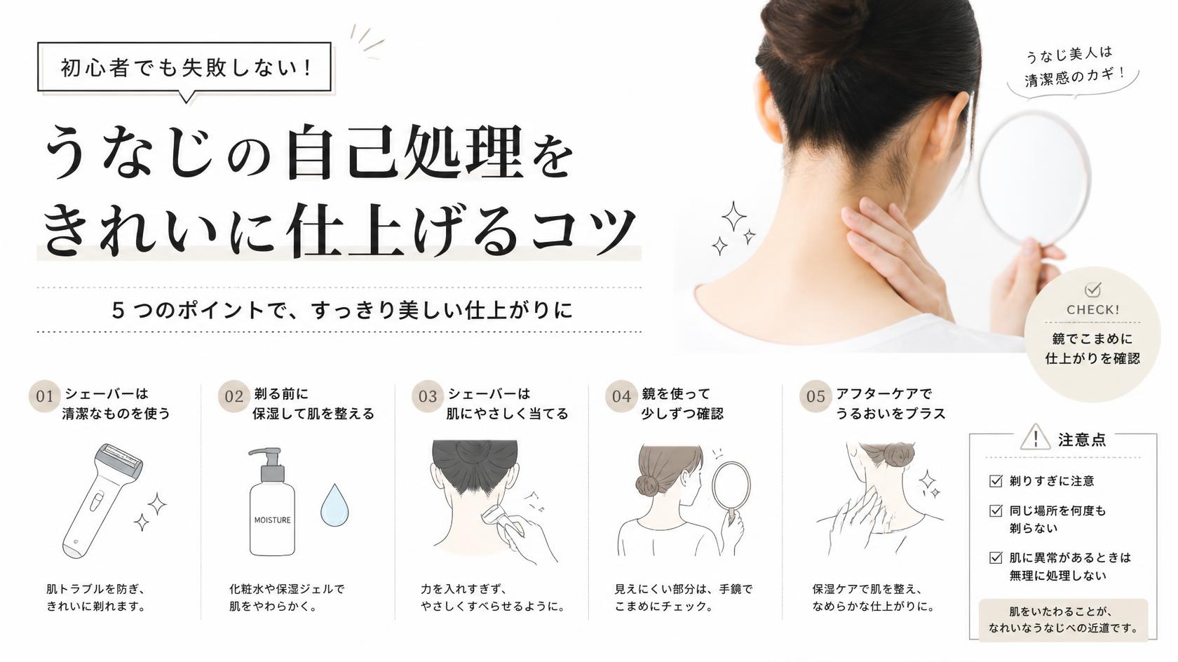 うなじ処理をもっときれいに仕上げるコツ