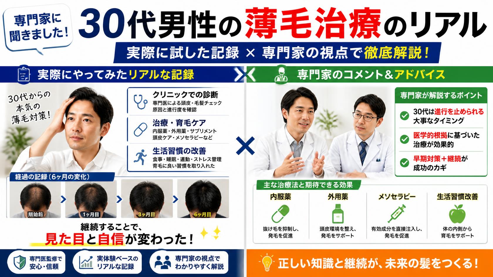 専門家にも聞いてみた｜30代薄毛対策のリアル