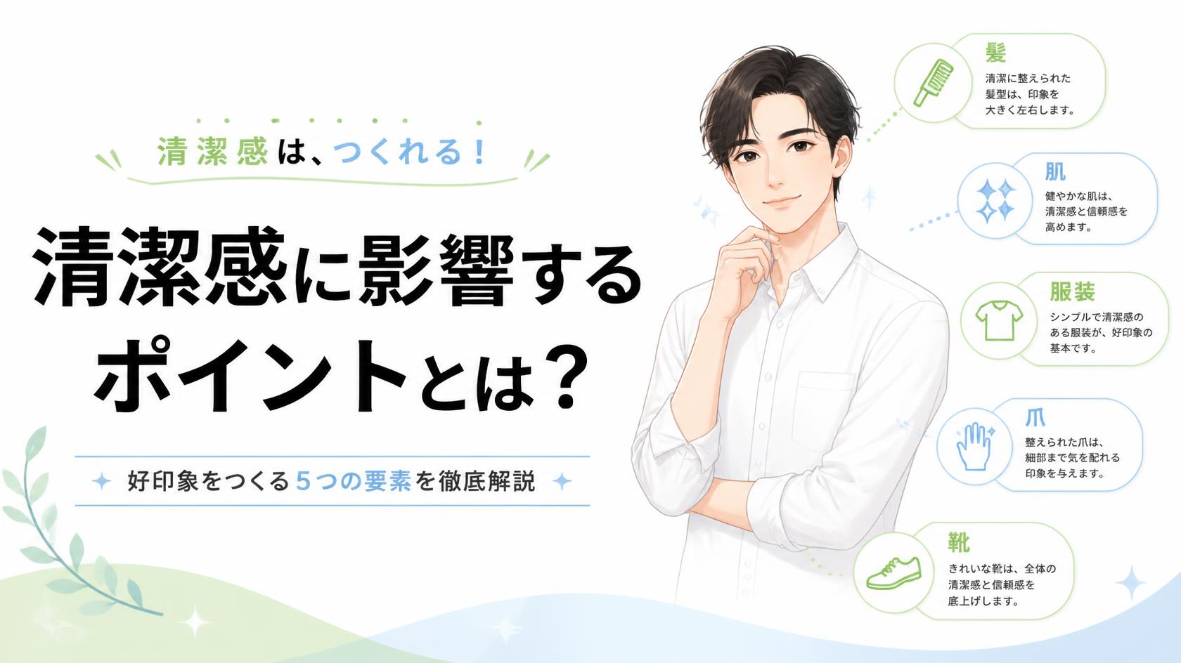 見た目の清潔感を左右するポイントとは?