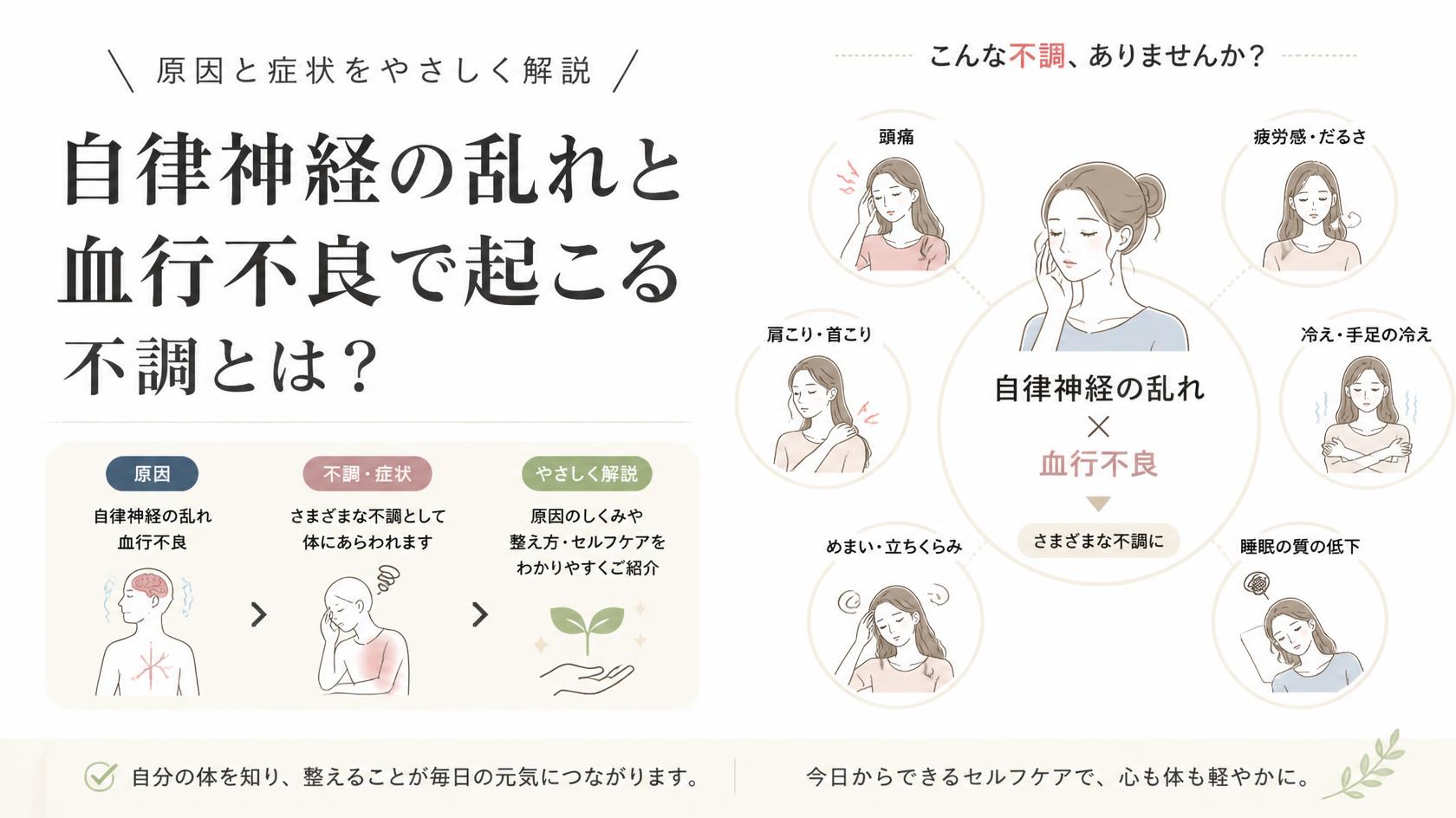 自律神経と血行不良が引き起こす不調とは?