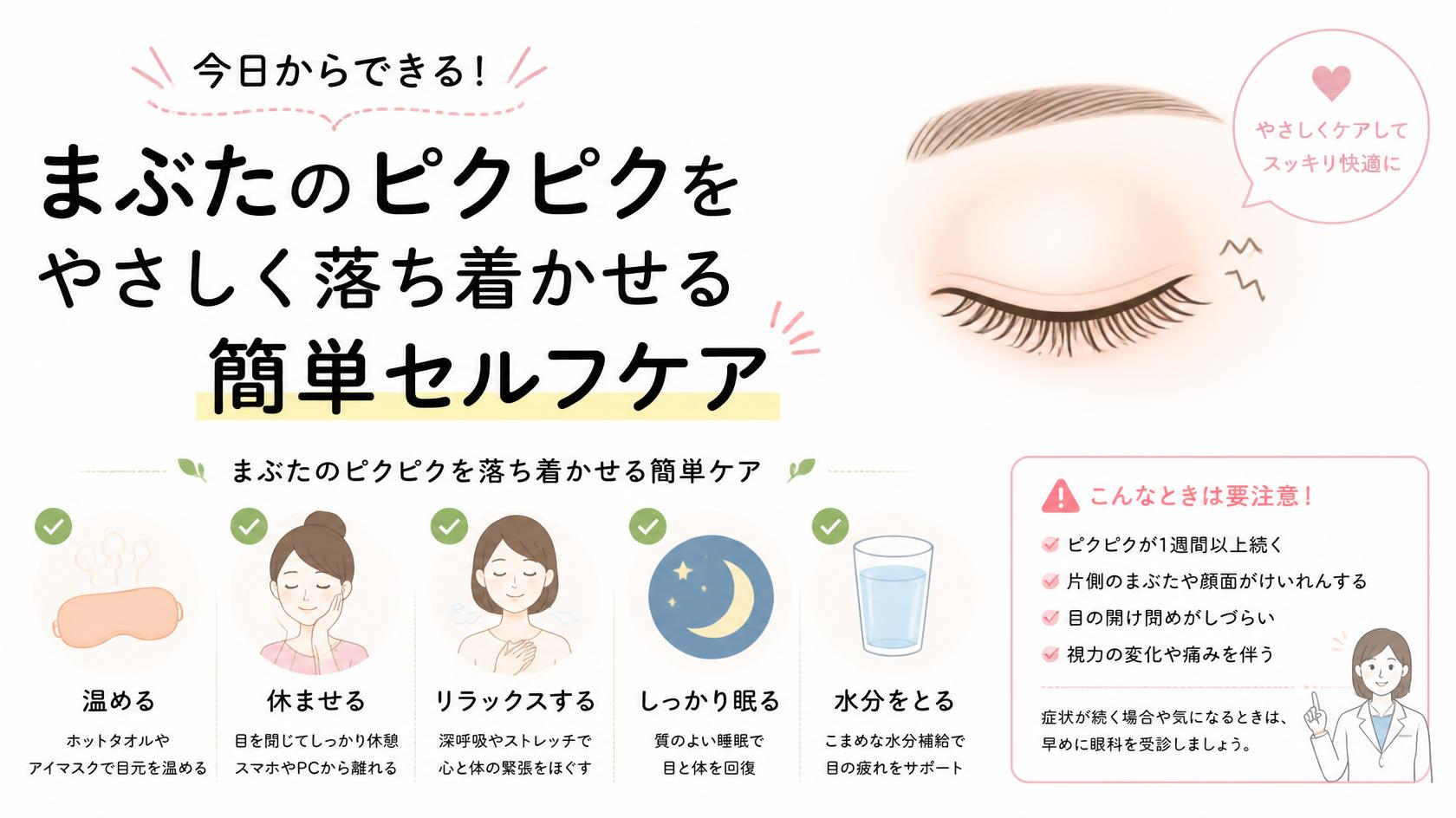 すぐできる!まぶたの痙攣を和らげる対処法