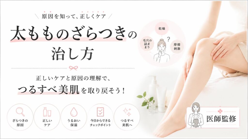 太もものざらざらを治す方法｜原因と正しいケアでつるすべ美肌を取り戻す！【医師監修】
